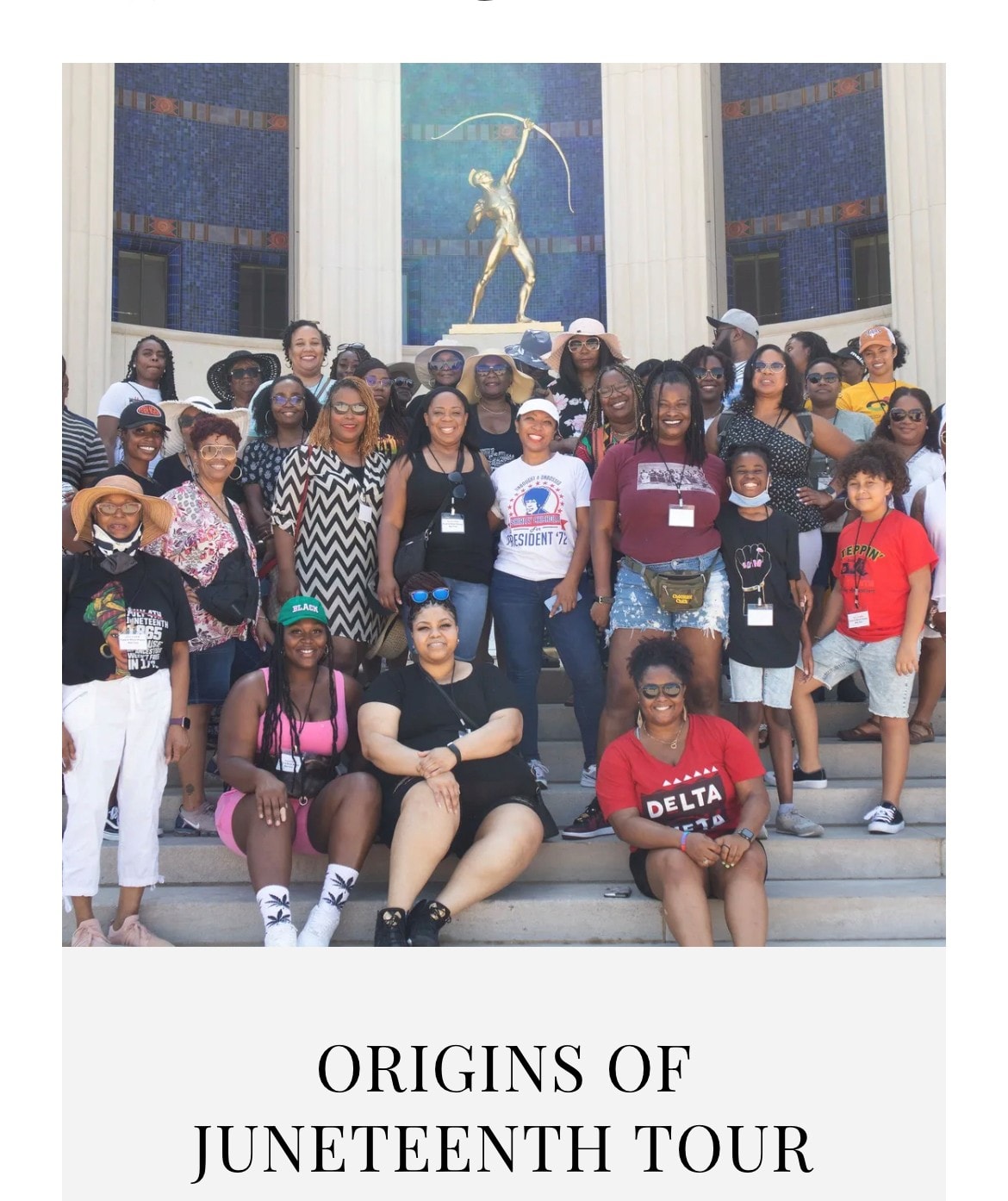 Group attending a Soul of DFW Juneteenth tour